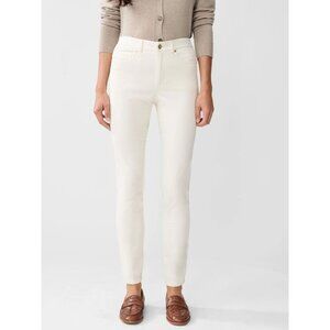 J. McLaughlin Ivory Straight-Leg Classic Five-Pocket Women's Pants Size 10